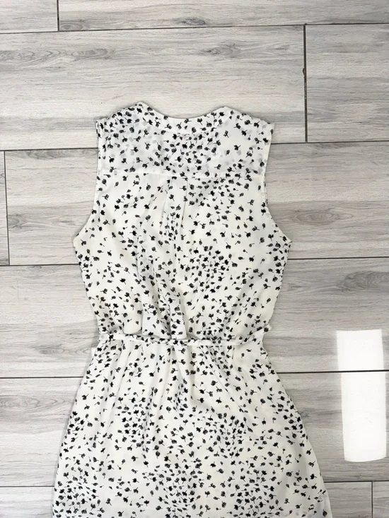 H&M White Sleeveless Mini Dress with Black Floral Print - Picture 7 of 7